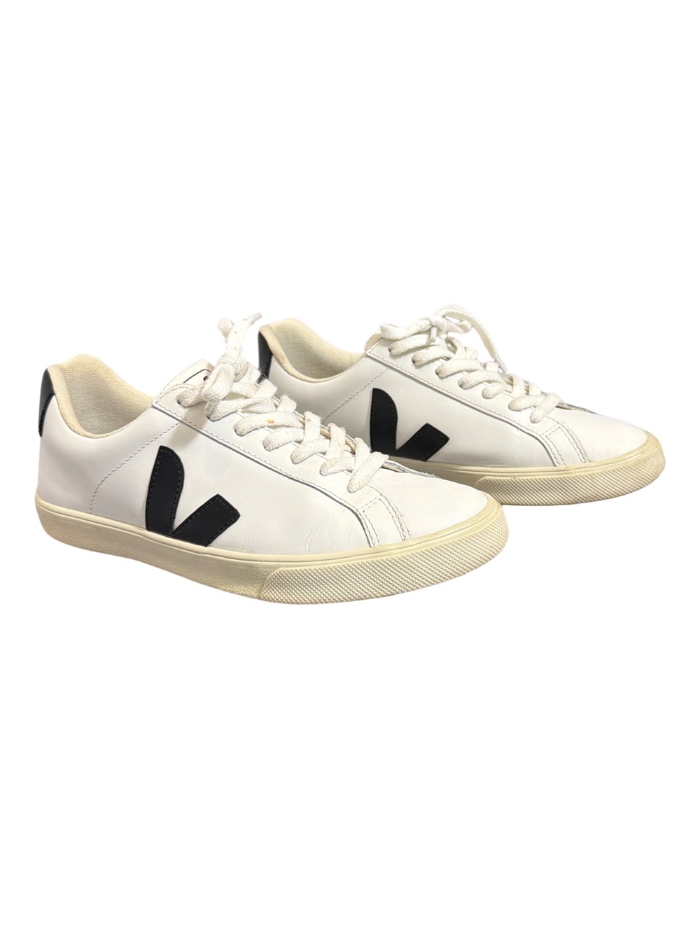 Veja • Esplar Leather Sneakers White & Black Wome’s US7 / 38